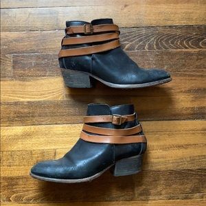 Black Leather Hudson Ankle Boots